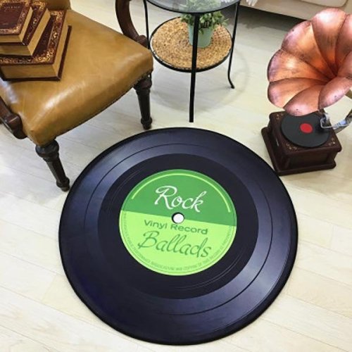 3D Vinyl Records Innovative Carpet Round Mat Europe Fashion Retro  Carpet Rug For Living Room Bedroom Floor Mat