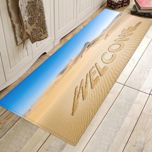 Desert Letter Pattern Rug Bedroom Living room Door Bathroom Anti-slip Floor Mat Carpet