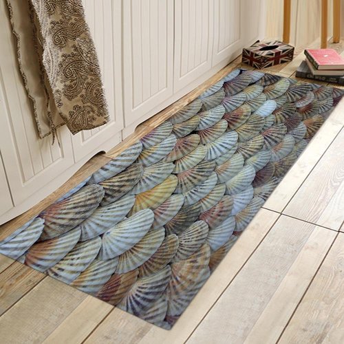 Shells Digital Printing Pattern Rug Bedroom Living room Door Bathroom Anti-slip Floor Mat Carpet