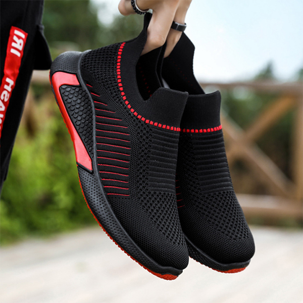 Men's New Summer Solid Color Breathable Casual Sports Shoes -^