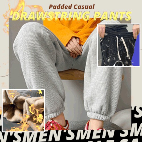 🔥Christmas hot sale🔥Men's Padded Casual Drawstring Pants