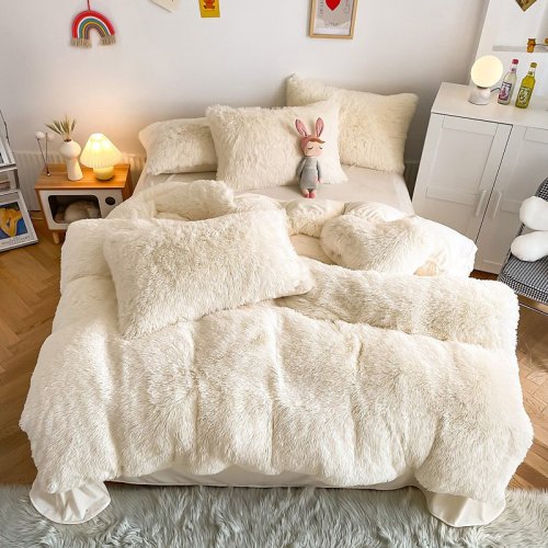 🔥LAST DAY 50% OFF🔥 Free Shipping - Fluffy Blanket With Pillow Cover 3 Pieces Set