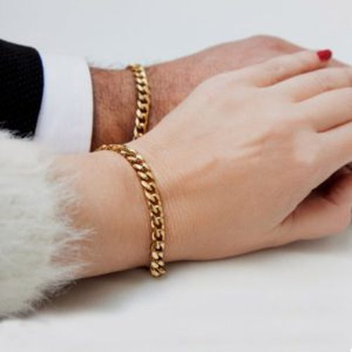Gold Chain Couple Bracelet For Men Women
