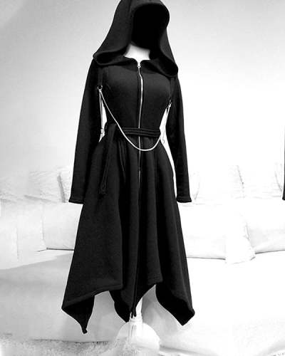 Black Panelled Lace-Up Dress