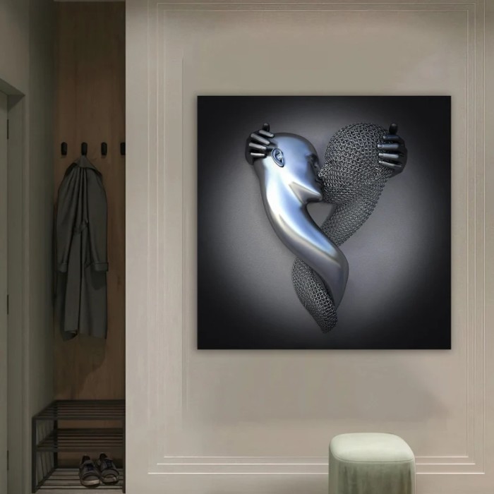 50% OFF- Love Heart Gray - 3D Art Wall