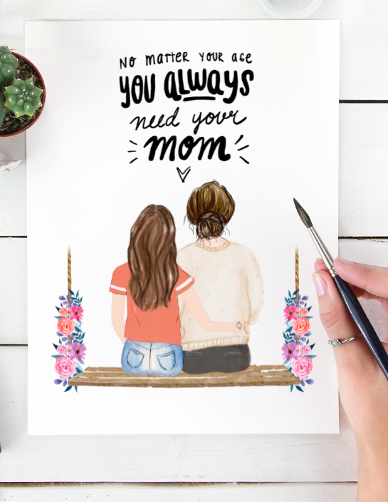 50% OFF Mother's Day Gift - Mother and Daughter Portrait