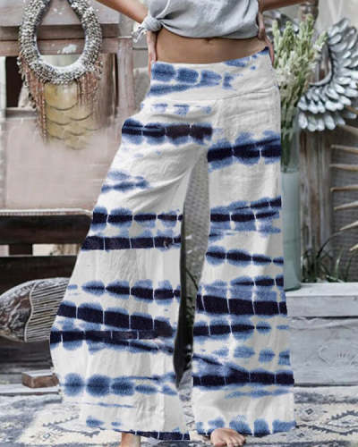 Casual Tie-dye Print Spring New Popular Designer Women's Loose Pants