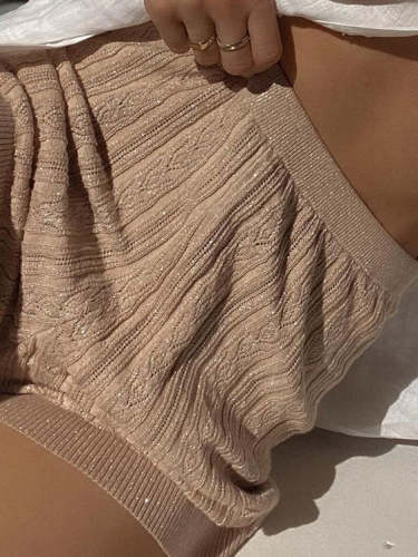 Casual Comfort Resort Knit Shiny Shorts