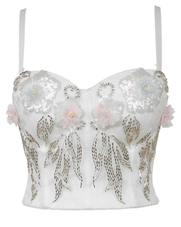 Sexy 3D Floral Outer Corset
