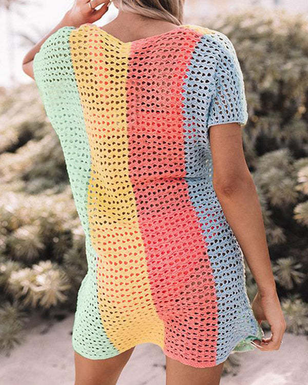 Sexy Cutout V-neck Knit Outerwear