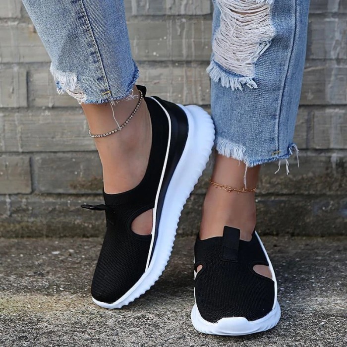Women's Casual Comfy Slip-on Platform Heel Sneakers