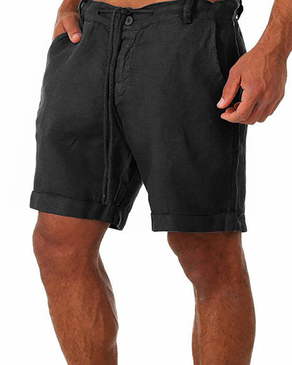 Men's Casual Solid Color Cotton Linen Pants