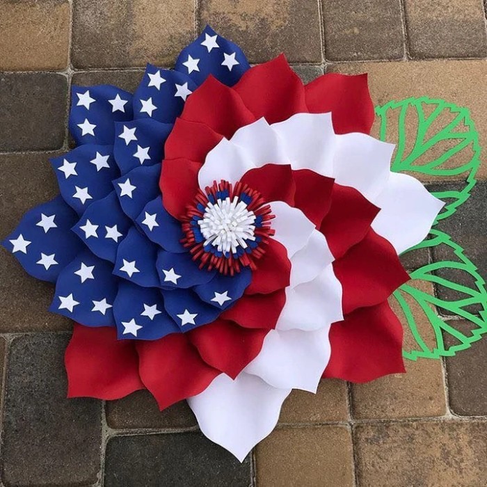 Poly Burlap American Flag Wreath