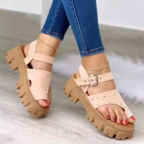 Women Summer Ring Toe Platform Sandals