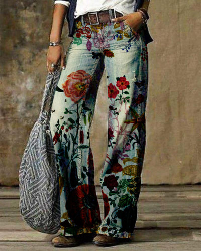 Floral Casual Pants