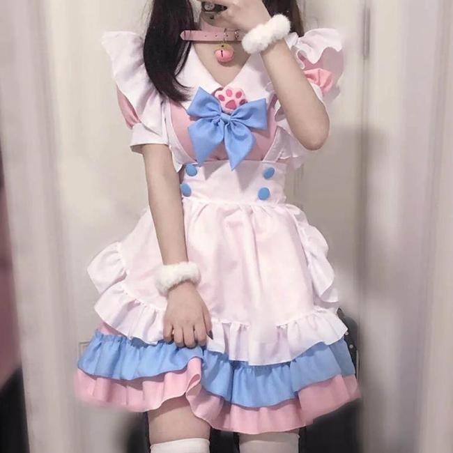 Bow Ruffle Maid Lolita Princess Dress