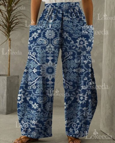 Women's Mandala Print Loose Pants