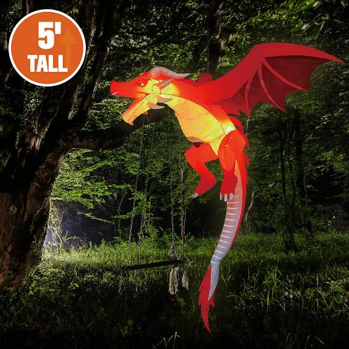 Tall Hanging Flying Dragon Inflatable (5 ft)