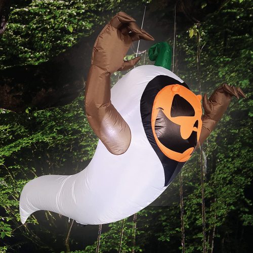 4ft Halloween Inflatable Pumpkin in A Ghost Costume