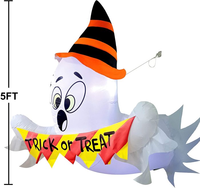 5ft Halloween Trick or Treat Ghost Broke Out from Window