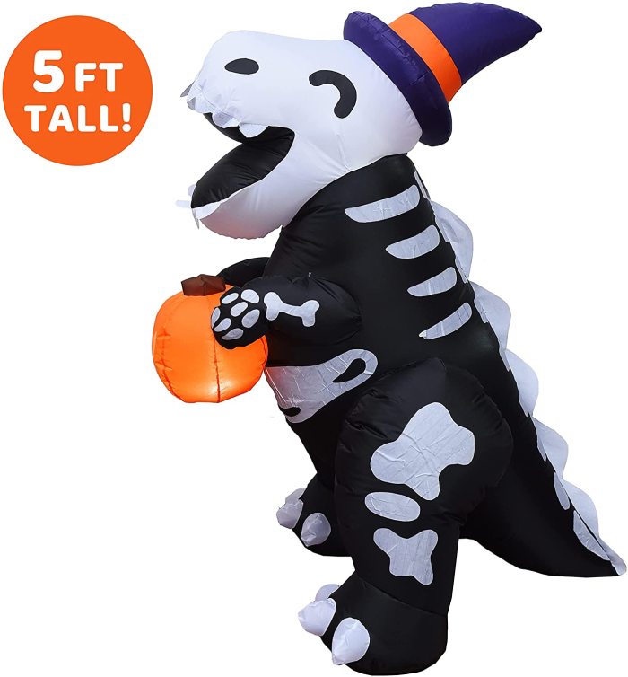 5 ft Halloween Cute Skeleton Dinosaur