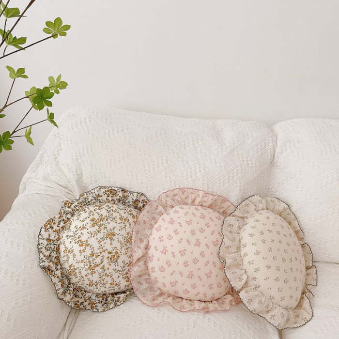 Floral Cotton Breathable Car Sofa Pillow Cushion