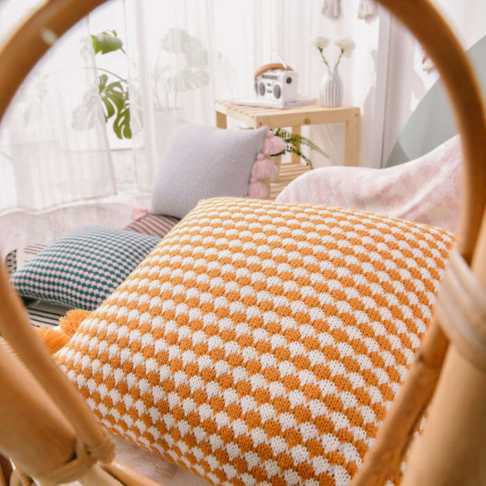 Tassel Acrylic Breathable Sofa Pillow Cushion