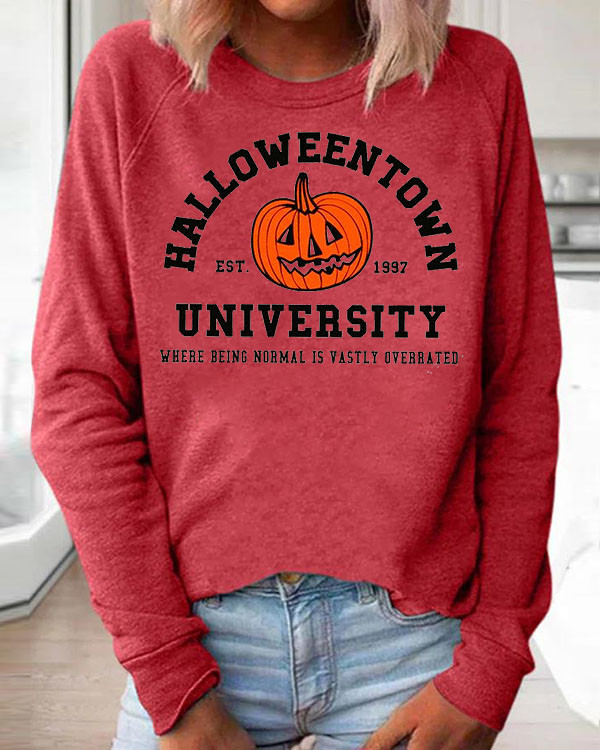 Funny Halloween School Loose Sweatshirt