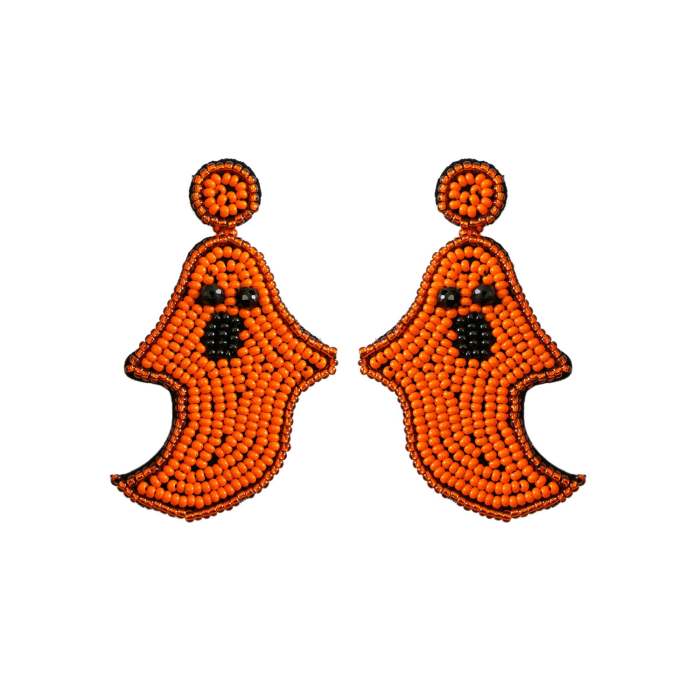 Halloween Ghost Handmade Beaded Earrings