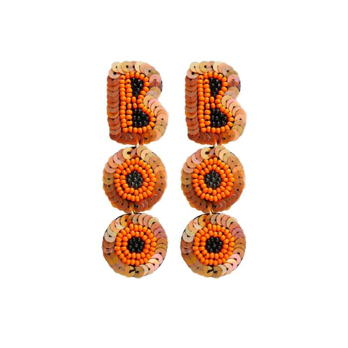 Halloween Boo Handmade Beads Earrings