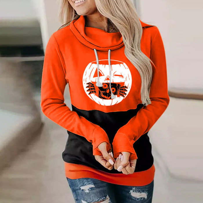 Halloween Pumpkin Color Matching Sweatshirt