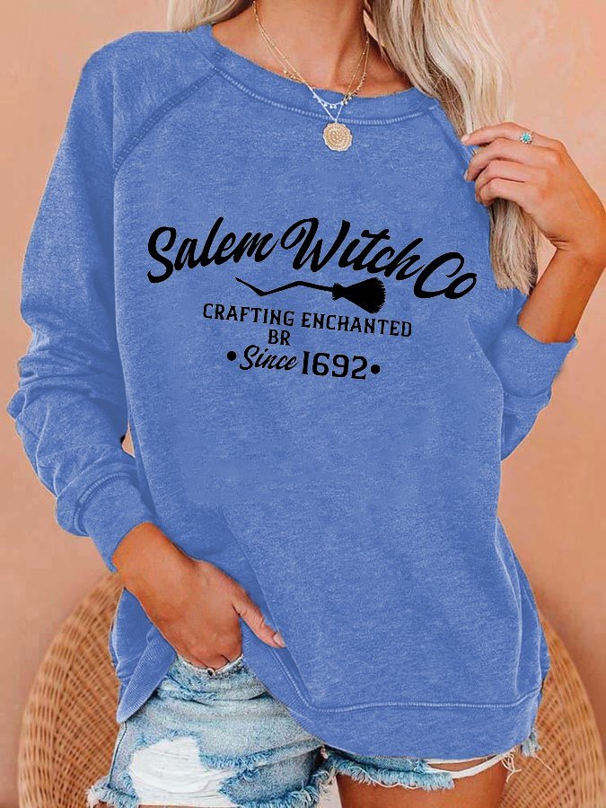 Women's Salem WitchCo Crafting Enchanted Since 169 Printed Casual Sweatshirt