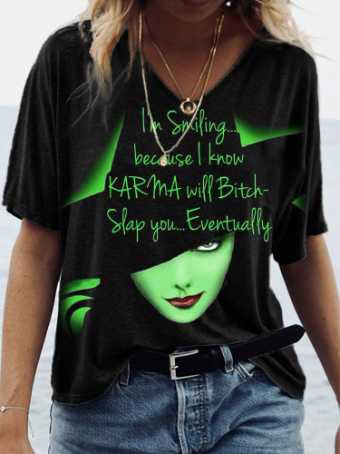 Domineering Wicked Witch V Neck T Shirt