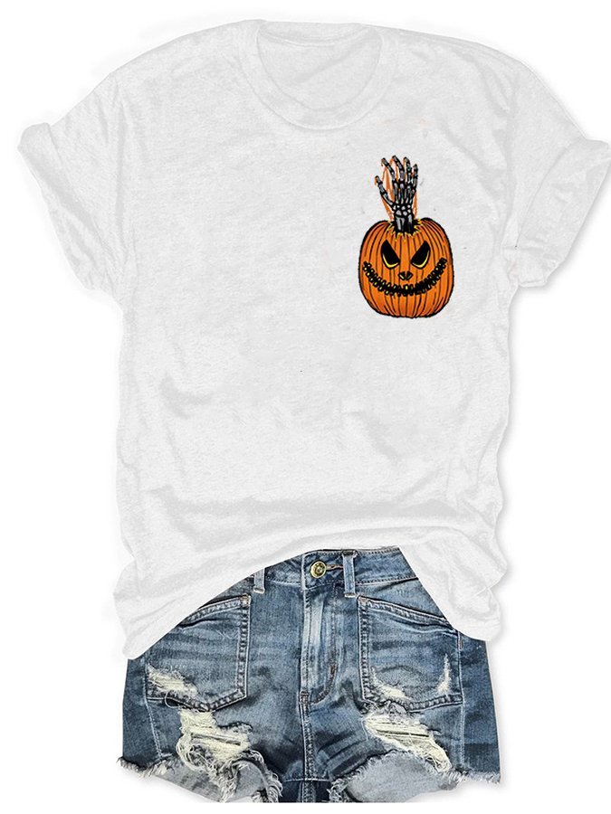 Women’s Halloween Print Casual T-Shirt