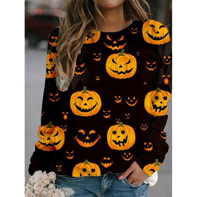 Halloween Casual Printed Sweater
