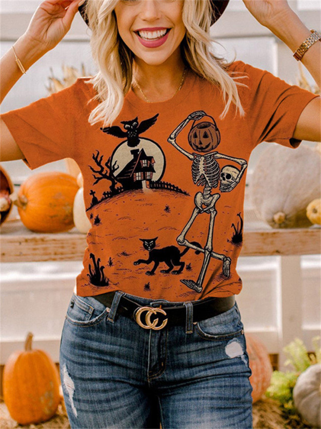 Vintage Spooky Halloween Art T Shirt