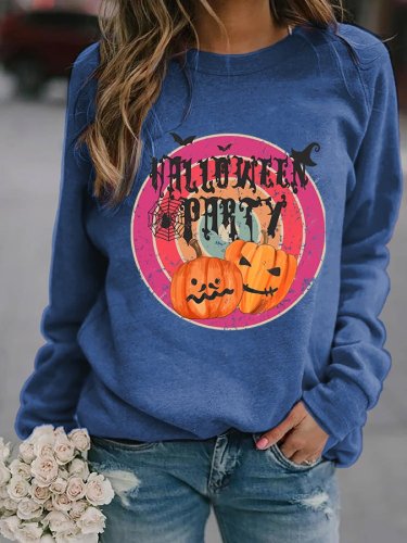Women's Halloween Print Sweatshirt