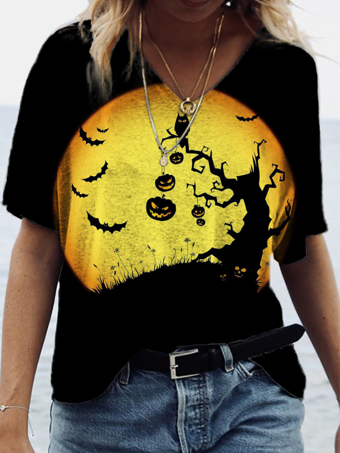 Halloween Haunted Tree T Shirt
