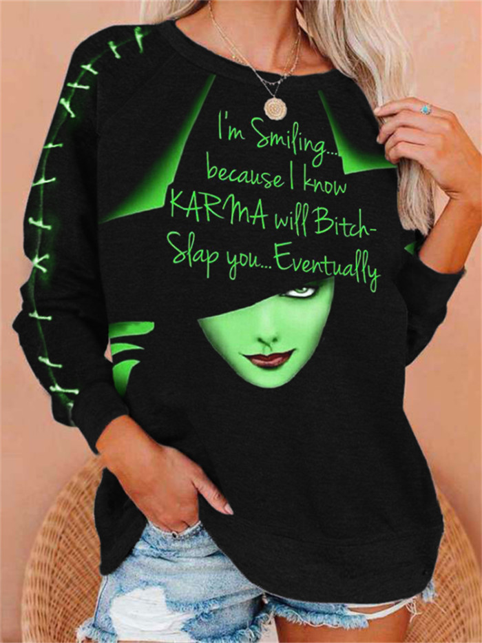 Halloween Domineering Wicked Witch Stitch Sweatshirt