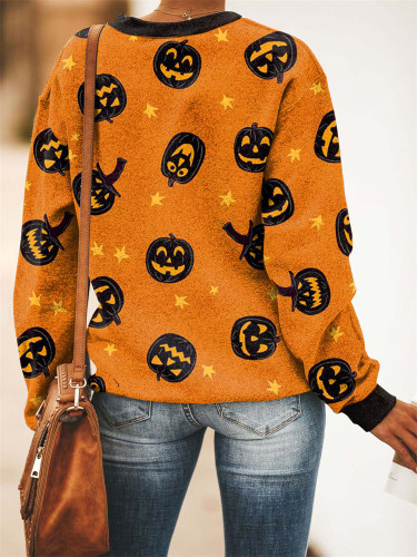 Halloween Jack O Lantern Pattern Sweatshirt
