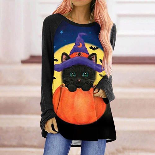 Big Eyes Cat Halloween Tunic
