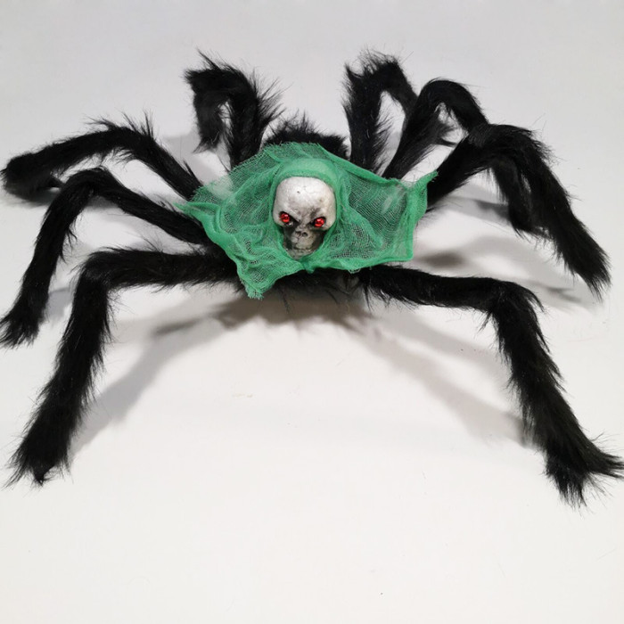 Halloween Horror Simulation Skull Big Spider