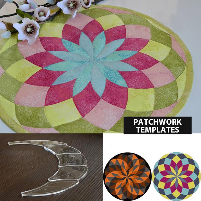 Dahlia Patchwork templates - With Instructions