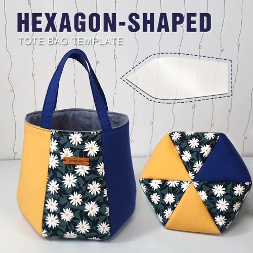 Hexagon-shaped Tote Bag Template (With Instructions)
