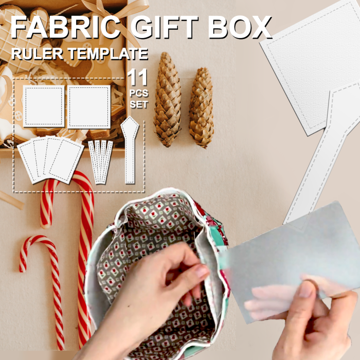 Fabric Gift Boxes Quilting Set  —With  Tutorial