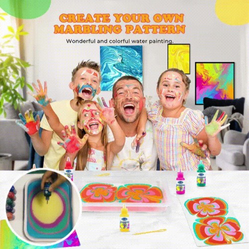Water Marbling Paint Art Kit (Perfect Gifts For Autistic Children)