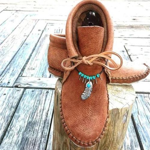 🔥Hot Sale 50% OFF 💕2022 Women Cowhide Leather Flat Heel Boots
