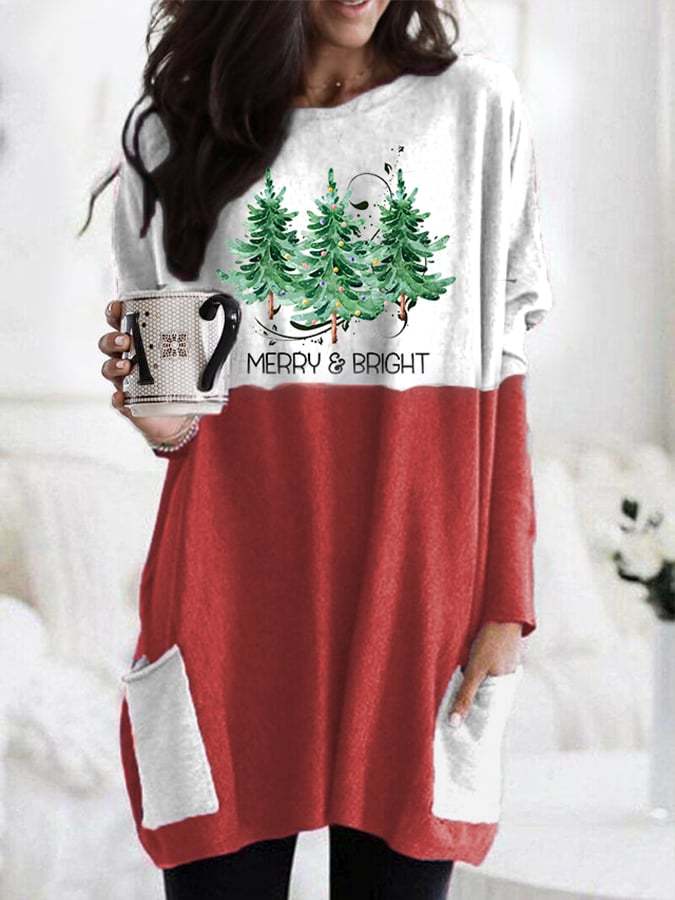 Women's Merry Christmas🎄 Print Casual Long Sleeve T-Shirt