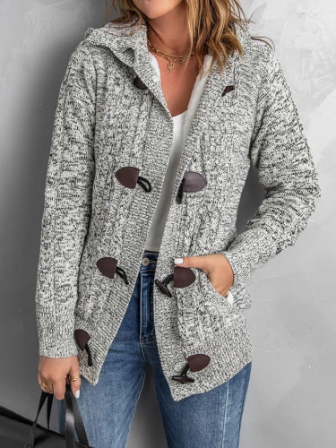 Hoodie Knitting Casual Sweater Coat