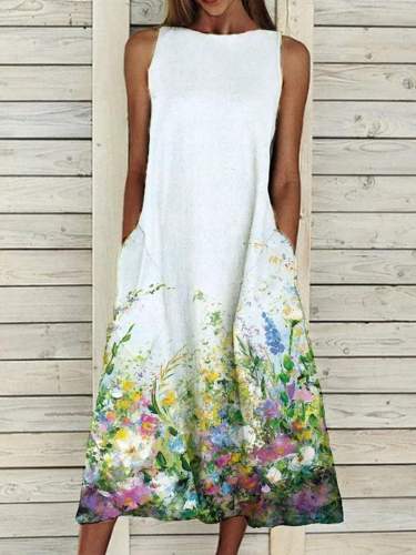 Floral Print Elegant Dress